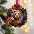 Cockapoo Golden Wreath Christmas Decoration